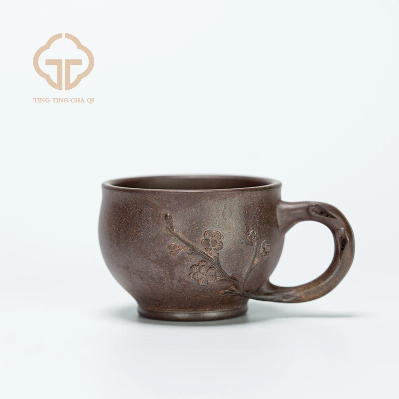 珽珽紫砂 嘉楠阁 暗香杯 段泥柴烧 102cc 紫砂杯 家用茶具