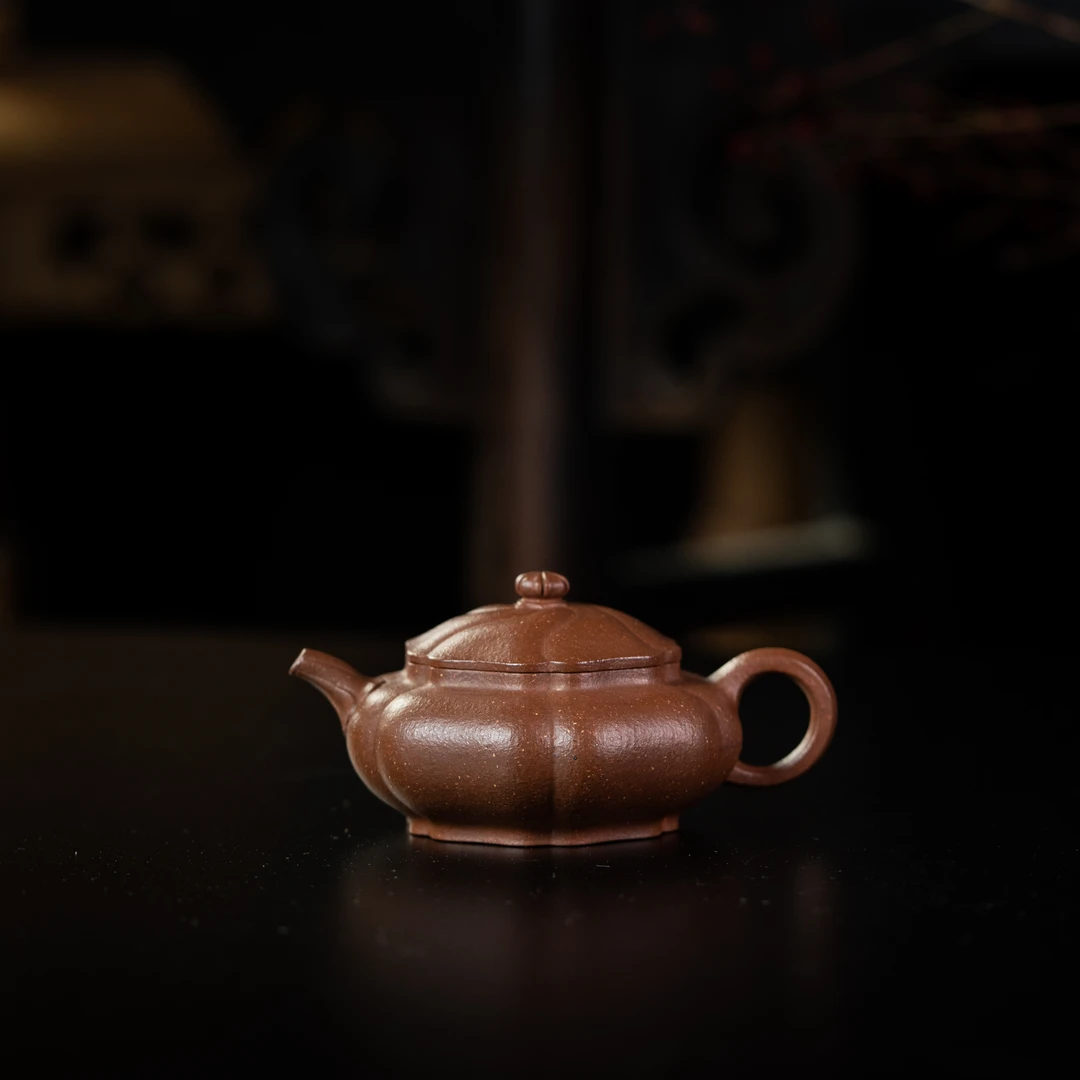 繁花二式 陈洁制 桃花泥145cc 家用紫砂茶壶