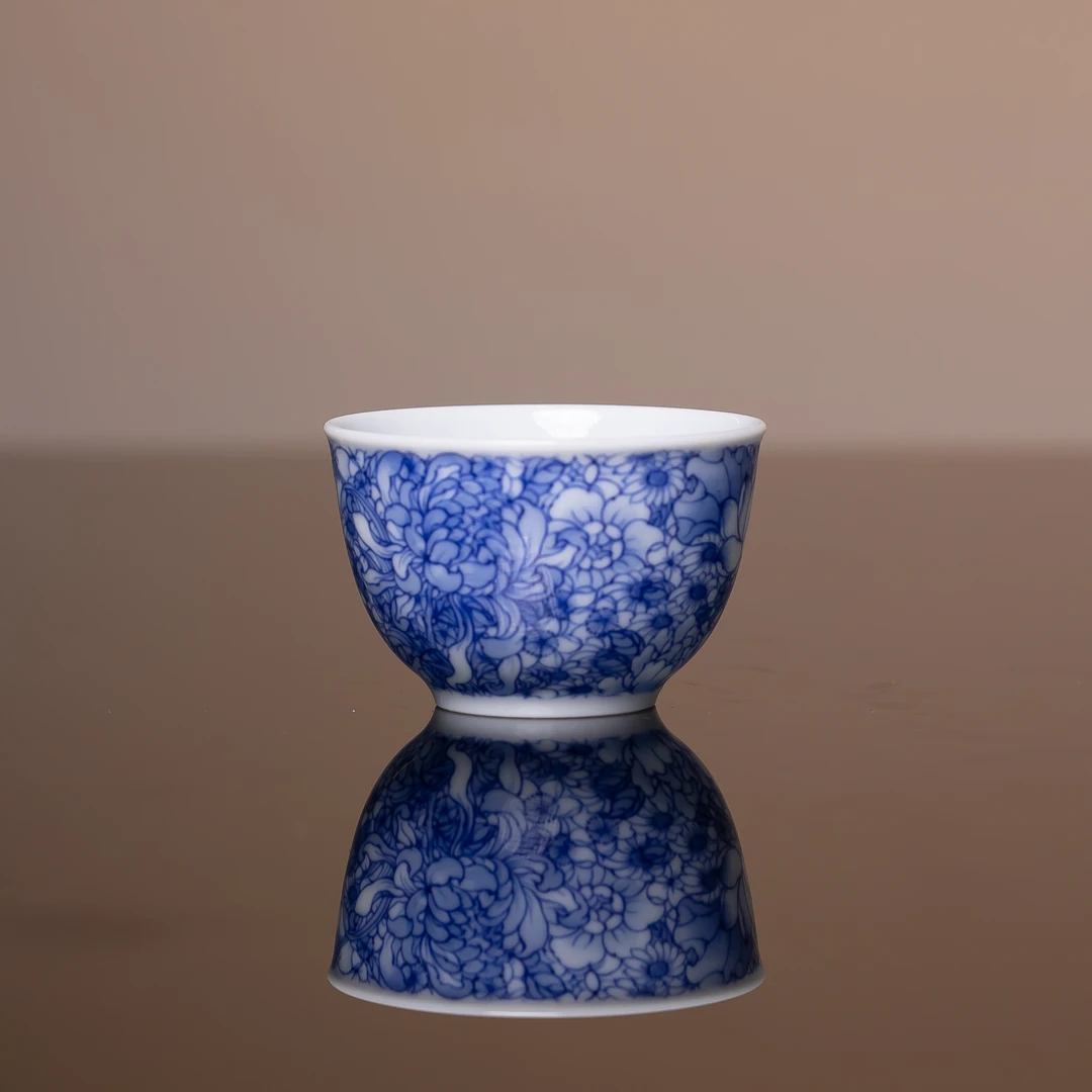 画堂春 万花小缸杯55cc（htc360）手工手绘家用茶具