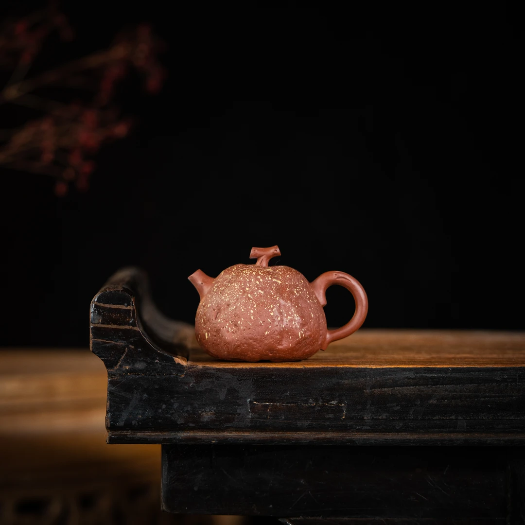 【前墅龙窑】点彩南瓜 龙老师制 段泥 125cc 家用紫砂壶