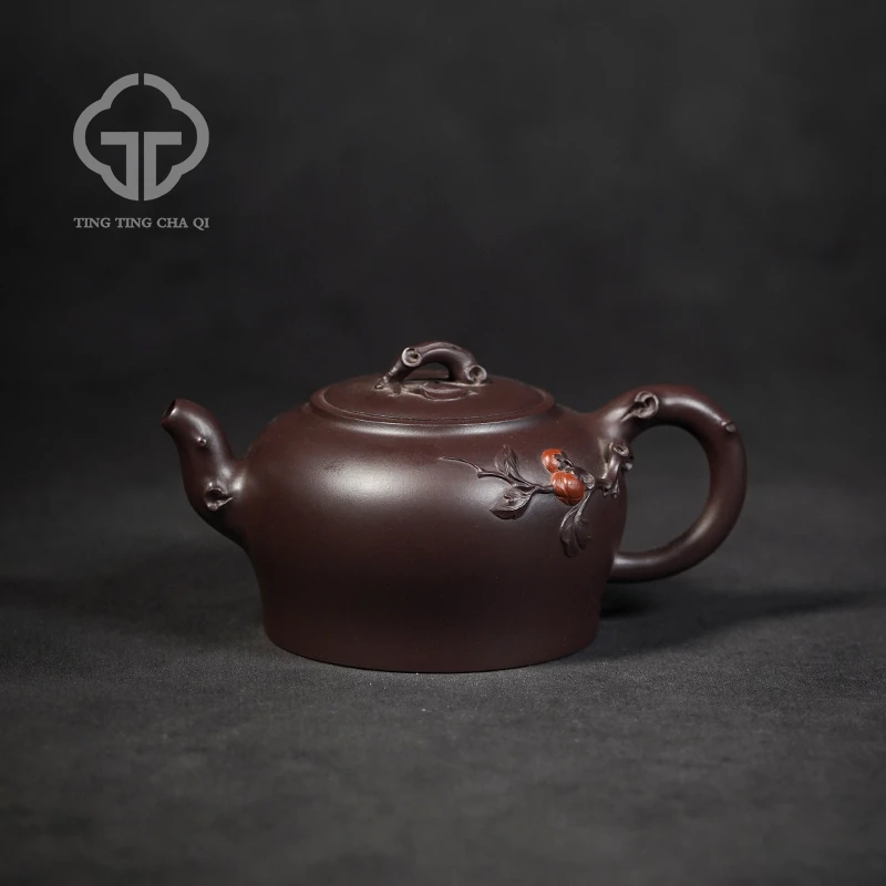 【珽仓破价】李娜娜制 事事如意 紫朱泥 280cc 紫砂壶家用泡茶茶具