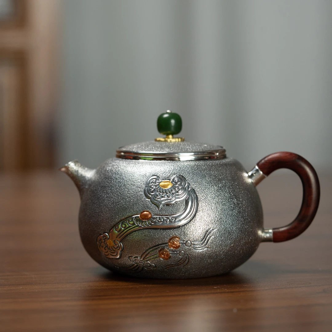 山霁无岚 如意 260cc 银壶 家用茶具