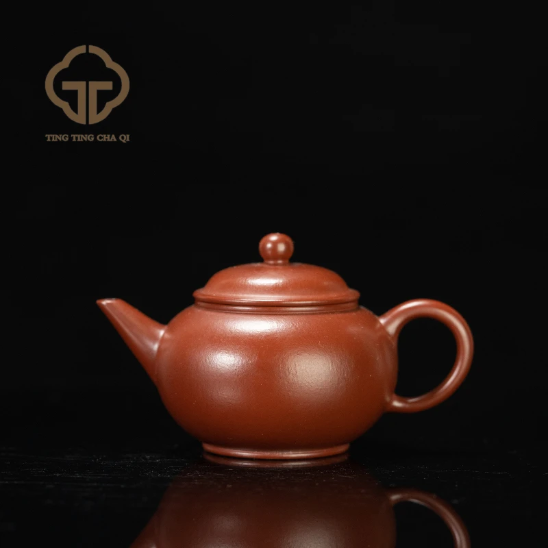 珽珽茶器 杨志 标平 朱泥 105cc 紫砂壶家用泡茶茶具