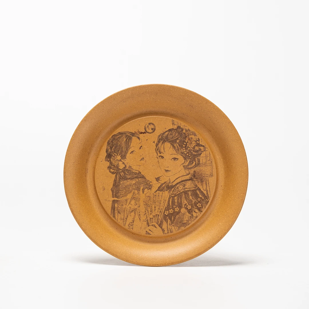 珽珽茶器 美人壶承 黄金段 紫砂家用茶周边