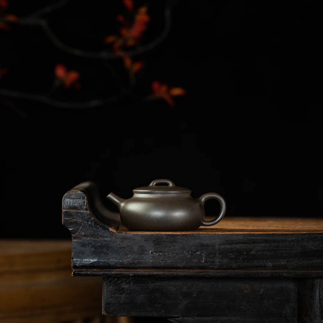 前墅龙窑 桥梁半月3 刘国君制 紫泥 150cc 家用紫砂壶泡茶茶具