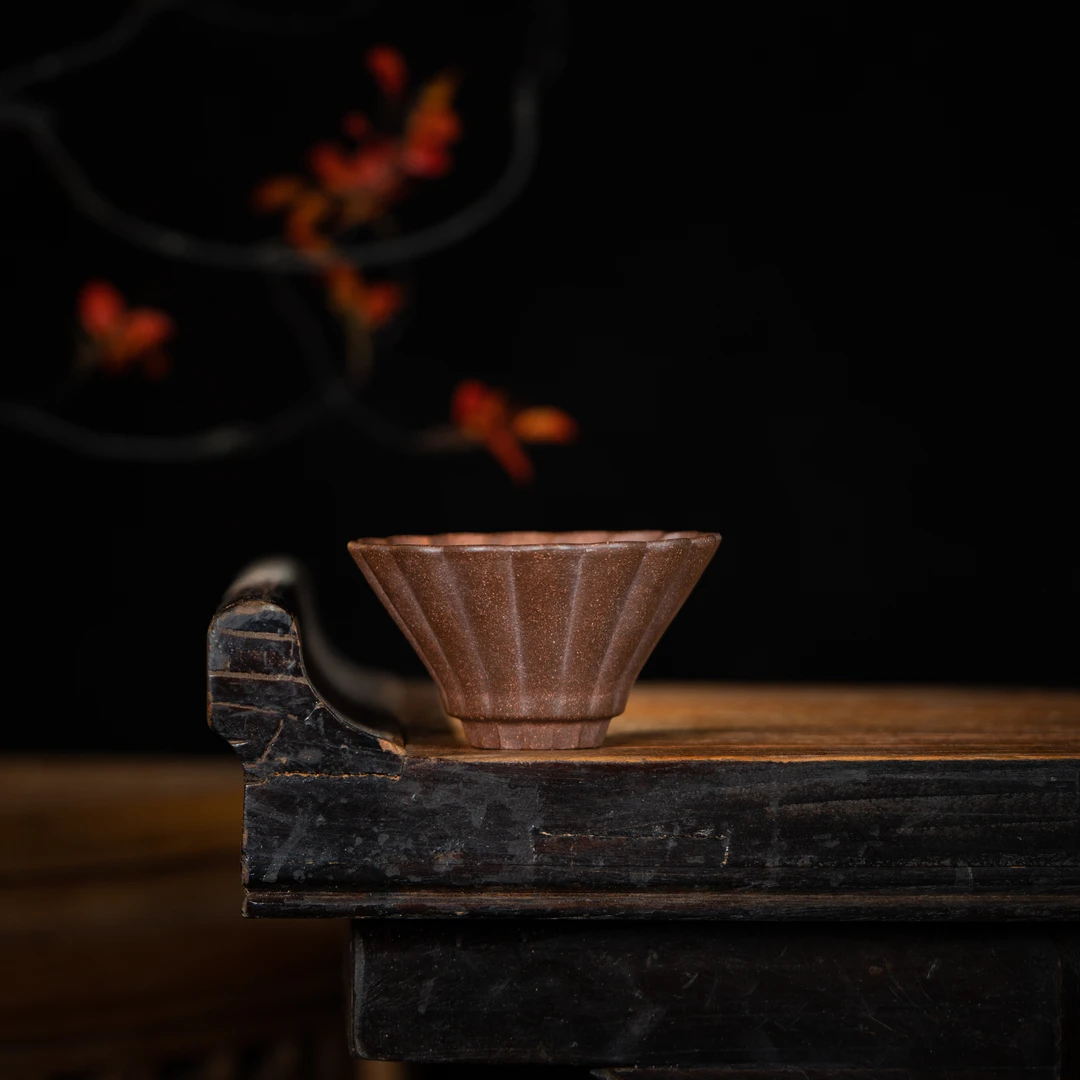 珽珽茶器 前墅龙窑 斜纹杯 羡砂 降坡泥180cc 茶周边茶具