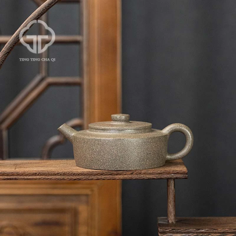 【平生山隐】卧轮禅师 江海制 蟹壳青 155cc 家用紫砂壶