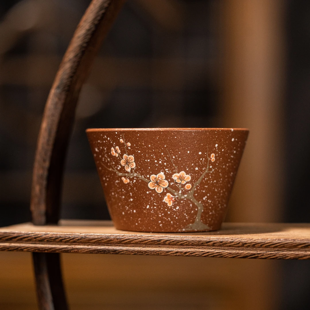 平生山隐 踏雪寻梅杯 降坡泥 80cc  紫砂茶具