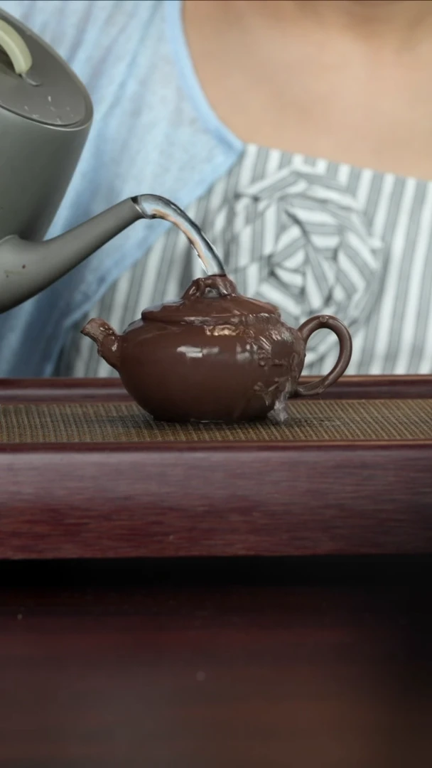 【闪购商品】紫砂壶33号TT紫泥岁寒三友150c