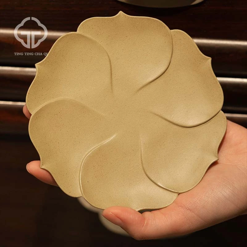 珽珽茶器 平生山隐制 莲花瓣壶承 本山段泥 紫砂茶周边茶具