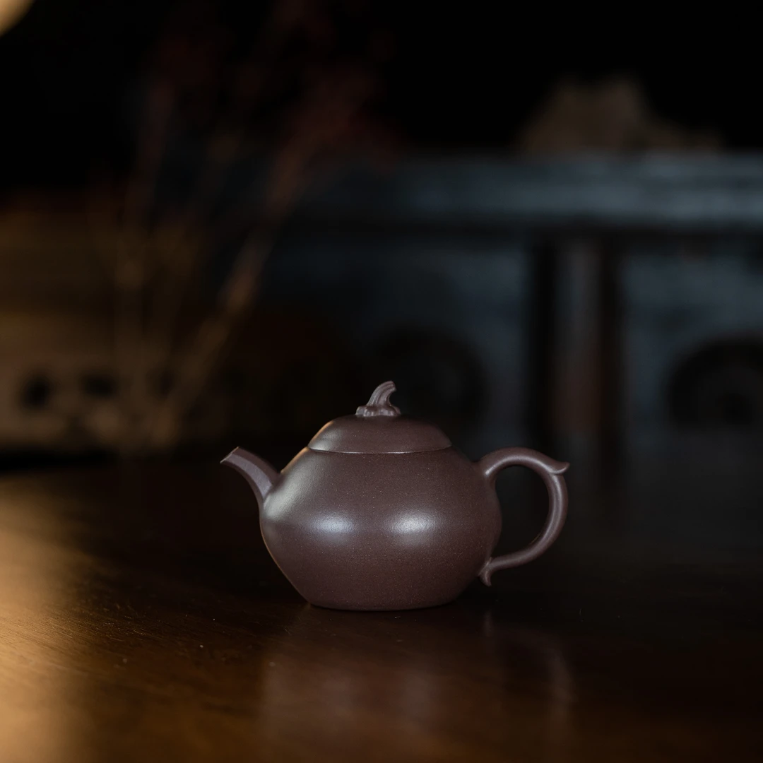 【砂界传家】茄瓜 刘俐君制 天青泥 115cc 宜兴紫砂壶