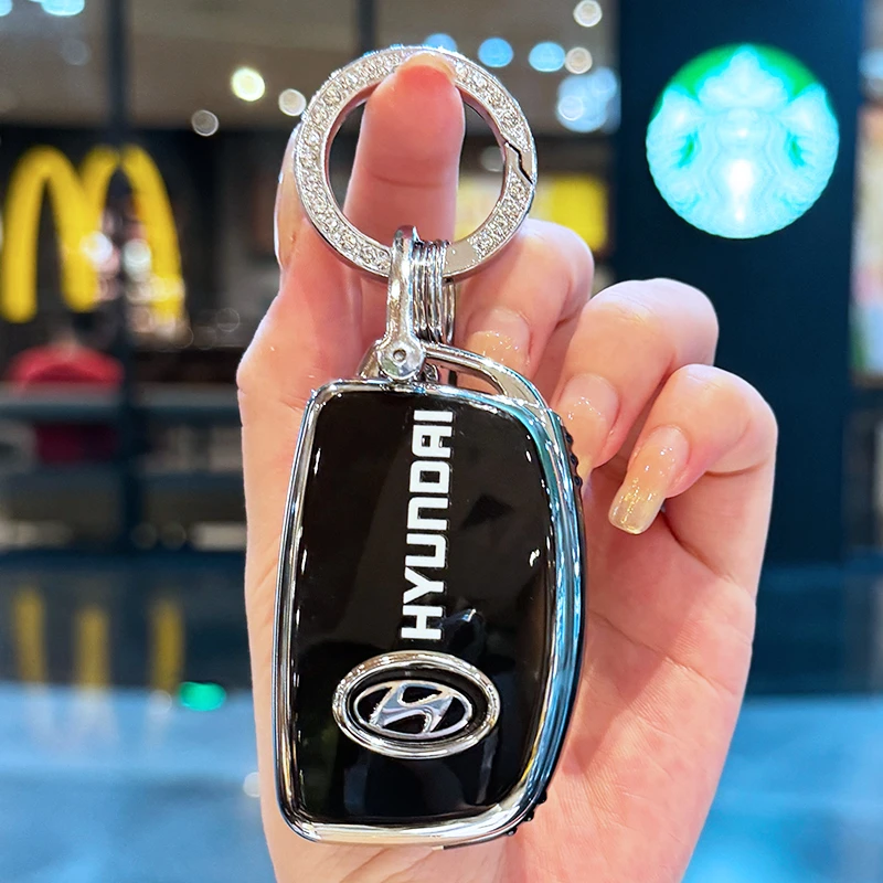 北京现代领动汽车钥匙套名图ix35悦纳索纳塔朗动ix25胜达包壳扣女