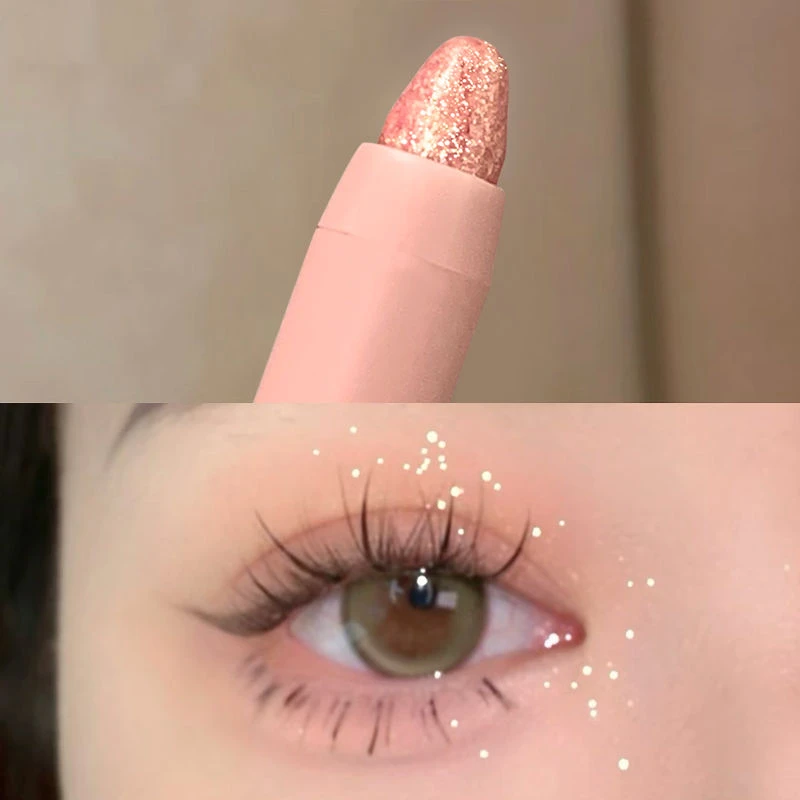 纯欲无辜感~高光笔布灵布灵带细闪眼头卧蚕笔眼影棒珠光提亮易防i
