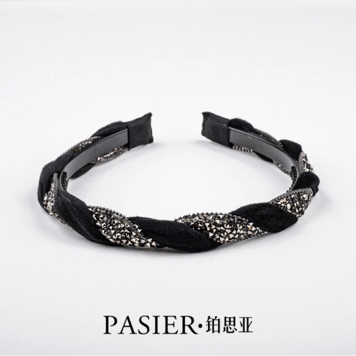 铂思亚 格雷系发箍 简约细边发箍手工小香风达人专属FS9526黑