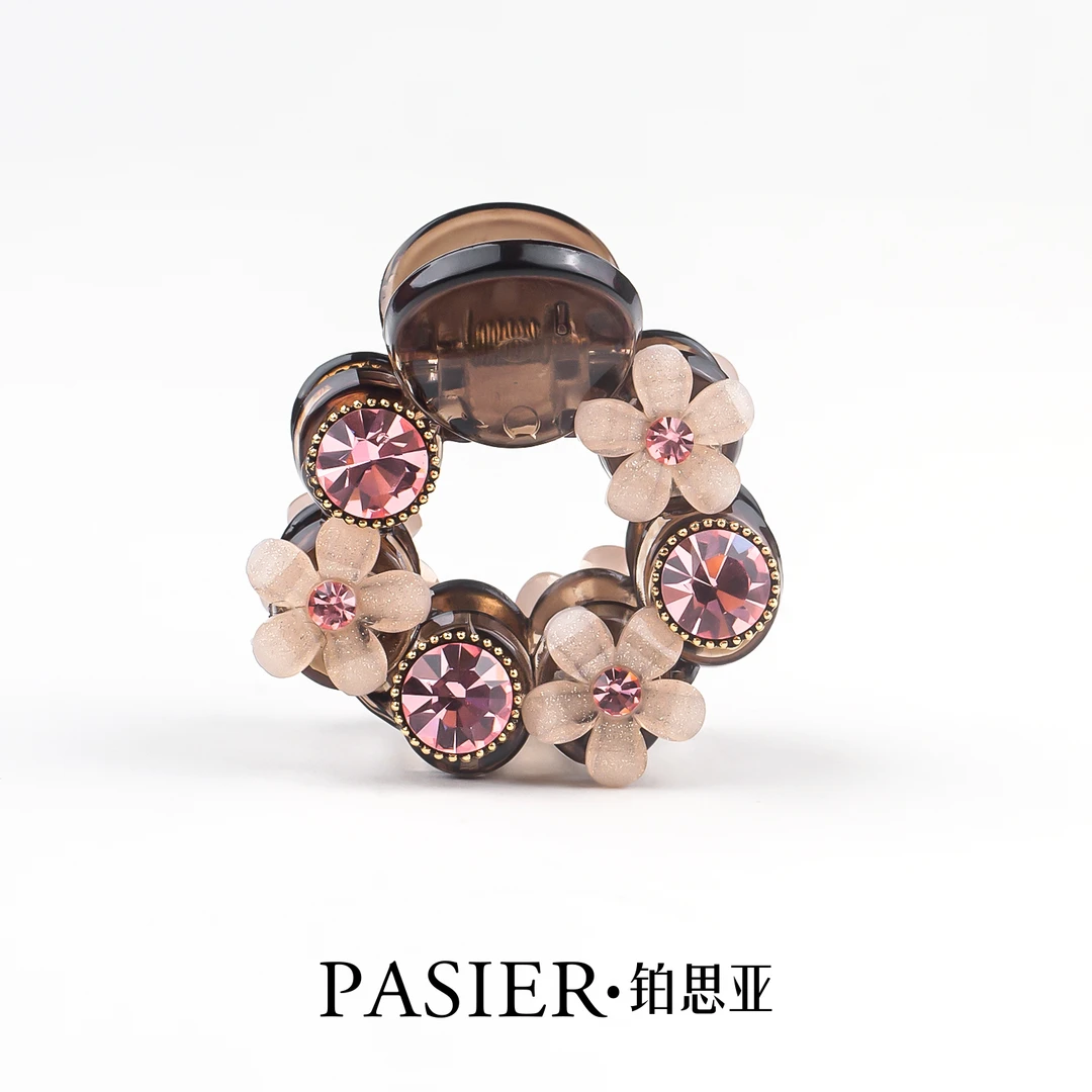 铂思亚 花环 品牌独调设计4厘米闪亮抓夹