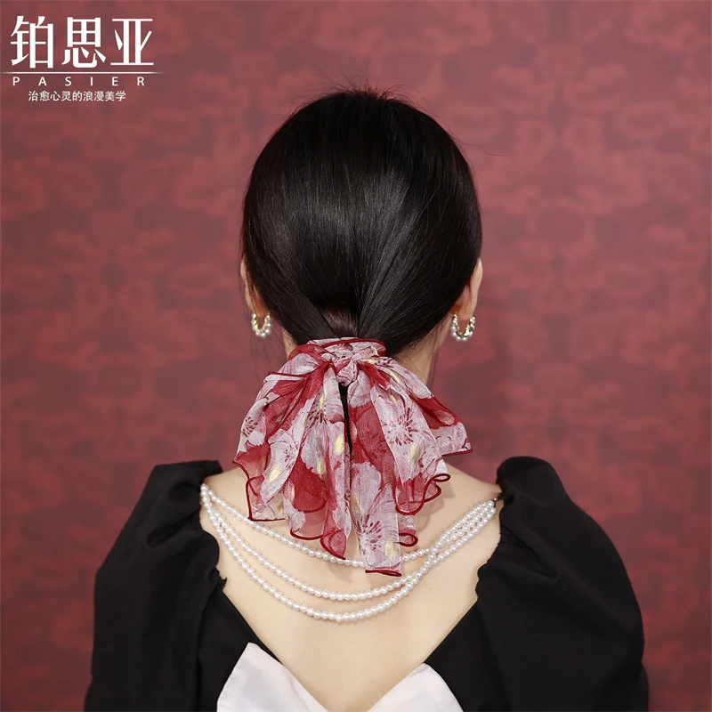 铂思亚【红染】甜美气质日韩百搭优雅森系温柔发圈
