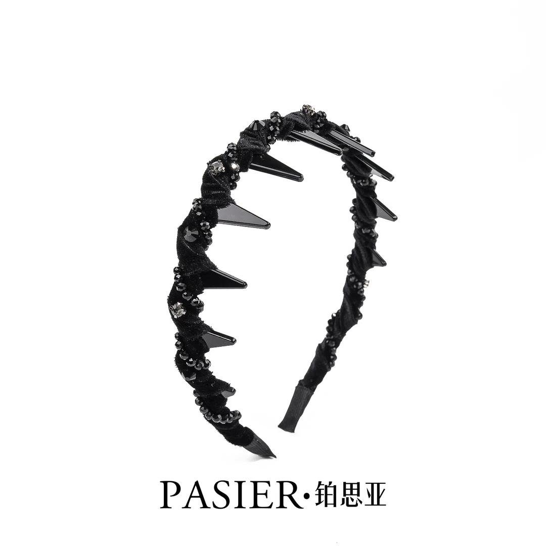 巴黎王妃诗意秋冬发饰新款百搭高颅顶发箍FB1232黑