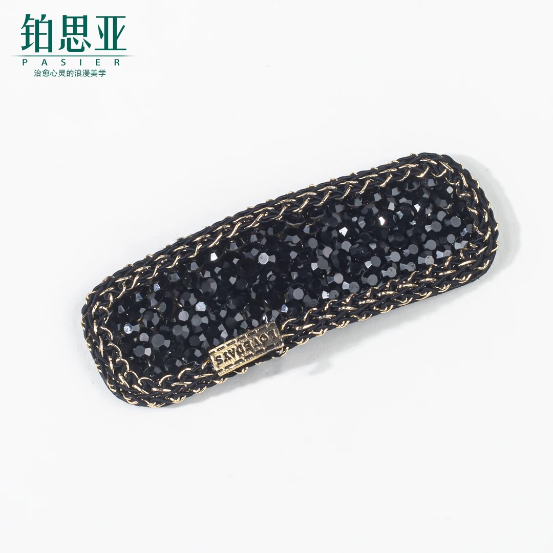 铂思亚气质黑色百搭简约发夹 FS8377黑