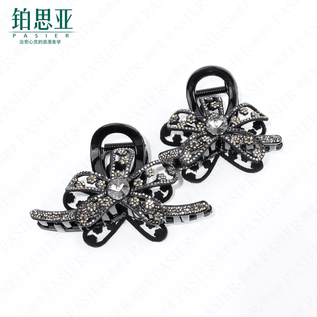 铂思亚 花绒 气质感八公分时尚百搭抓夹 FB571