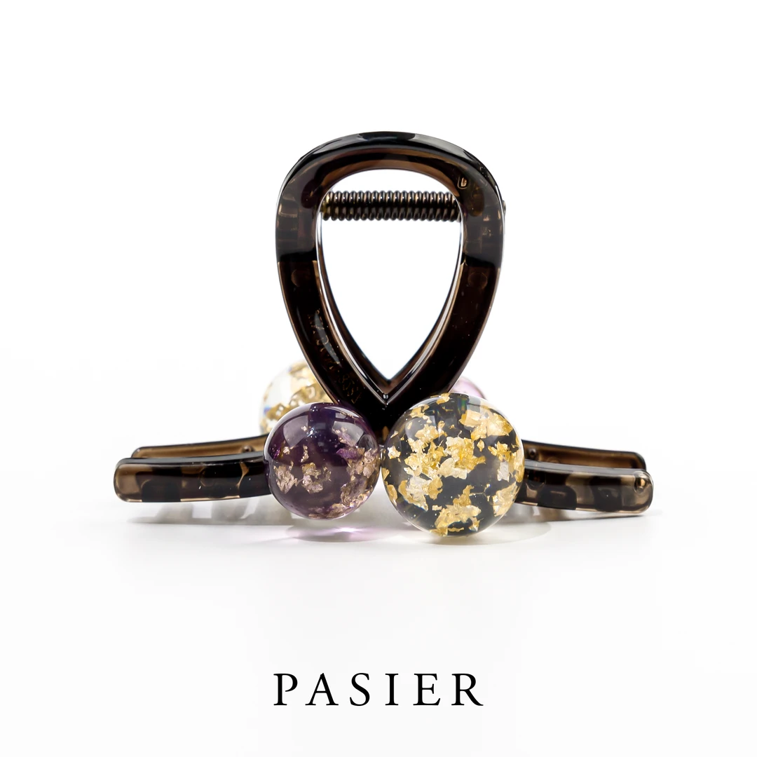 铂思亚 琉璃 双色珠珠时尚气质百搭抓夹FB295