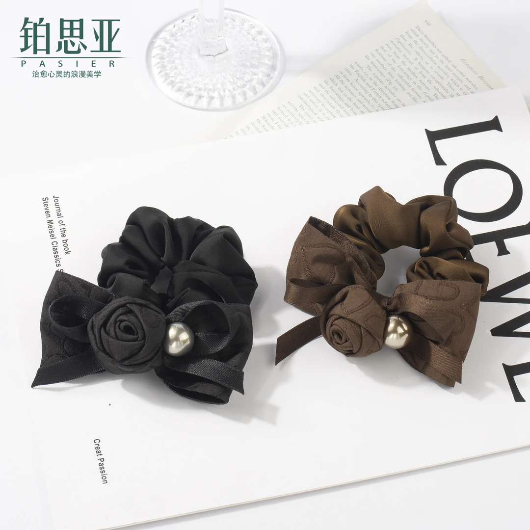 铂思亚【扶摇】简约时尚浪漫小香风花苞发圈