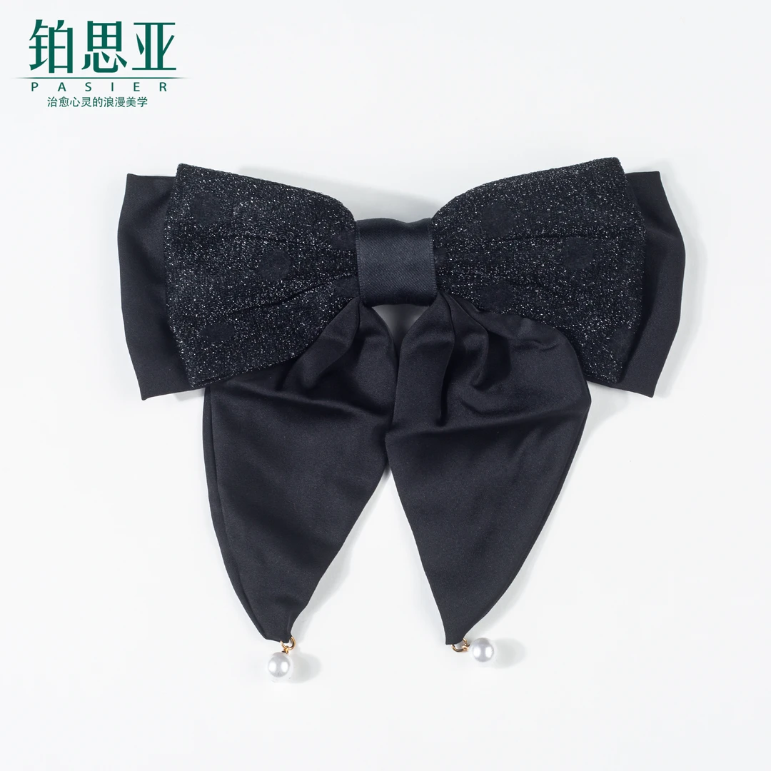 铂思亚气质浪漫百搭简约弹簧夹  FS227黑