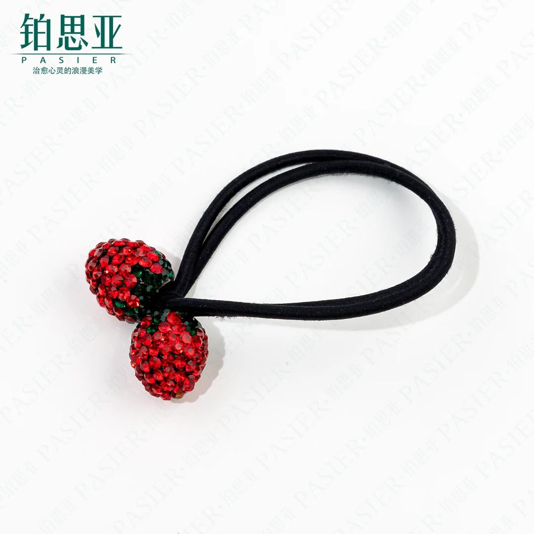 铂思亚 莓烦恼 小莓发圈满钻减龄百搭日常FB205