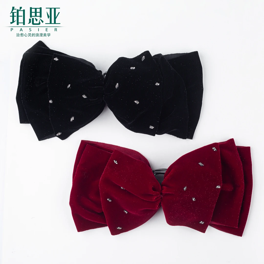 铂思亚大方气质抓夹  FS8646黑   FS8646红