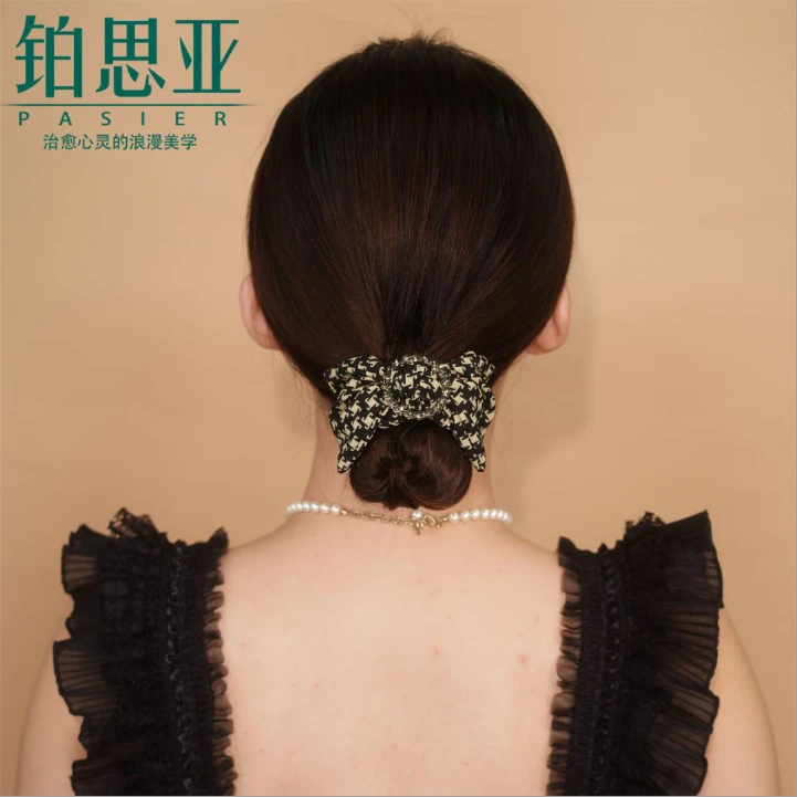 铂思亚时尚花纹款式绑丸子头发圈发绳简约头饰FS538