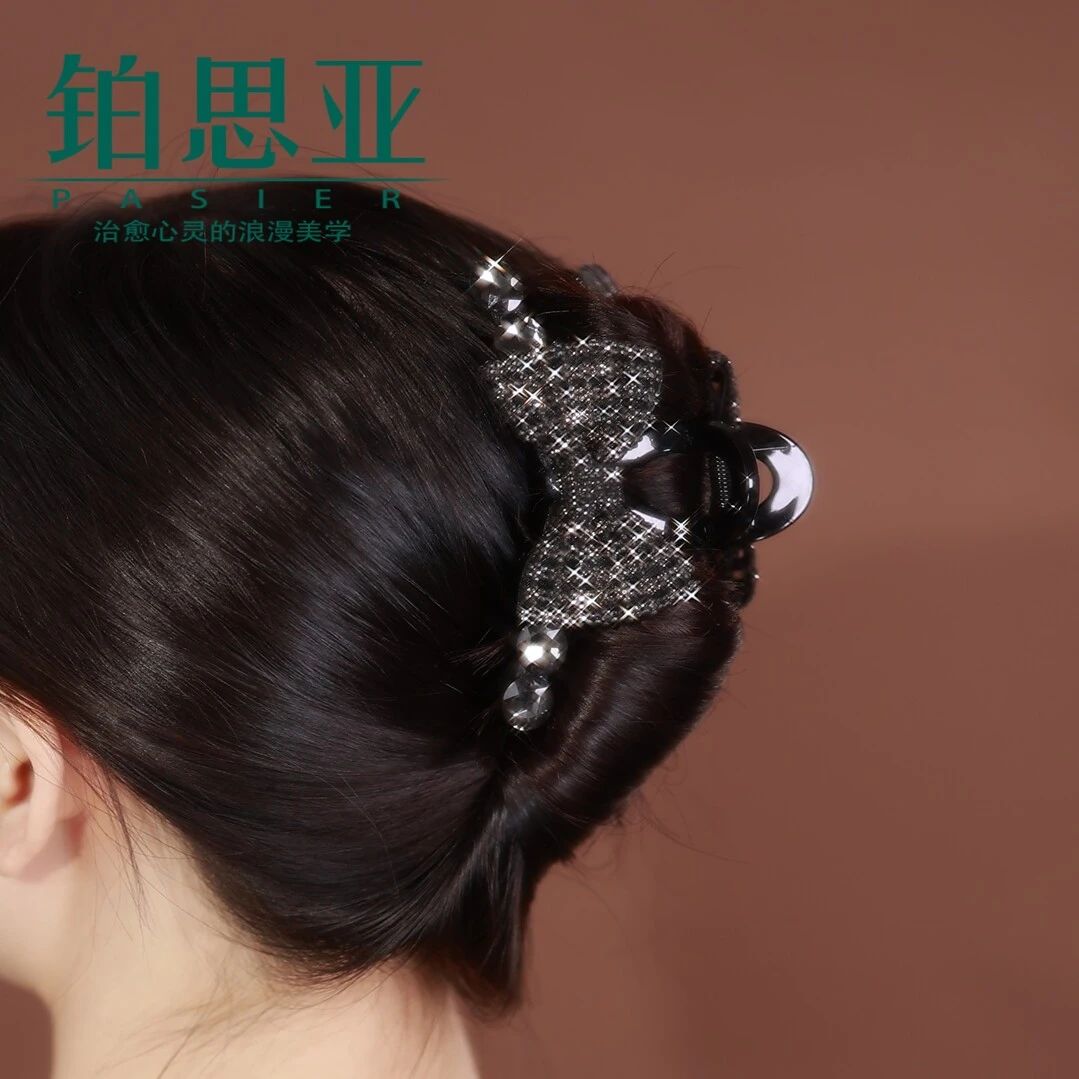 铂思亚气质网红时尚百搭黑色浪漫简约发夹FS3952黑小号