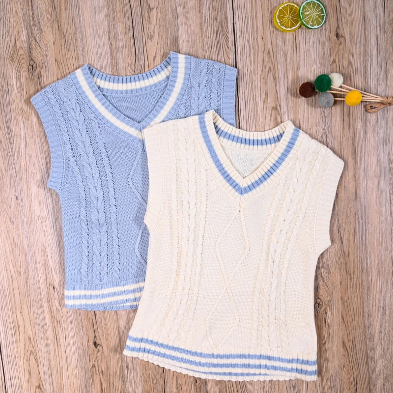 国内单童装 儿童宝宝毛线衣马甲背心 春秋款中大童无袖针织衫毛衣