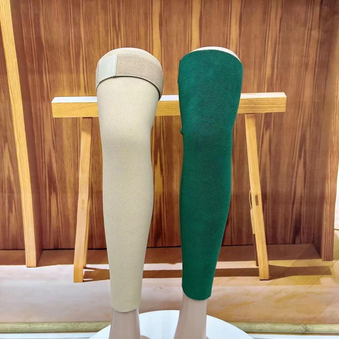 新款艾绒无痕加厚棉护膝可拆卸绑带保暖护腿  宏D