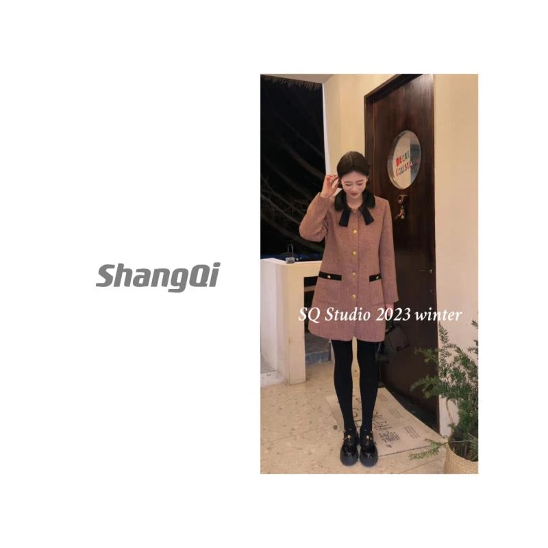 【许愿少女】小香风气质秋冬百搭显瘦羽绒服外套Q-AL-59卡码拍小