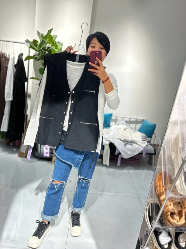 工装马甲 潮款酷酷的