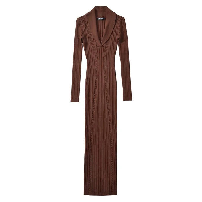 【你伍老板娘】500分钟织一件 粉丝要求加色的重工连衣裙长款