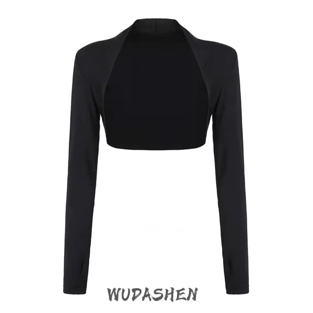 WUDASHEN 肯豆同款 想要遮掉手臂肉肉的小坎肩 高弹百搭速干长袖