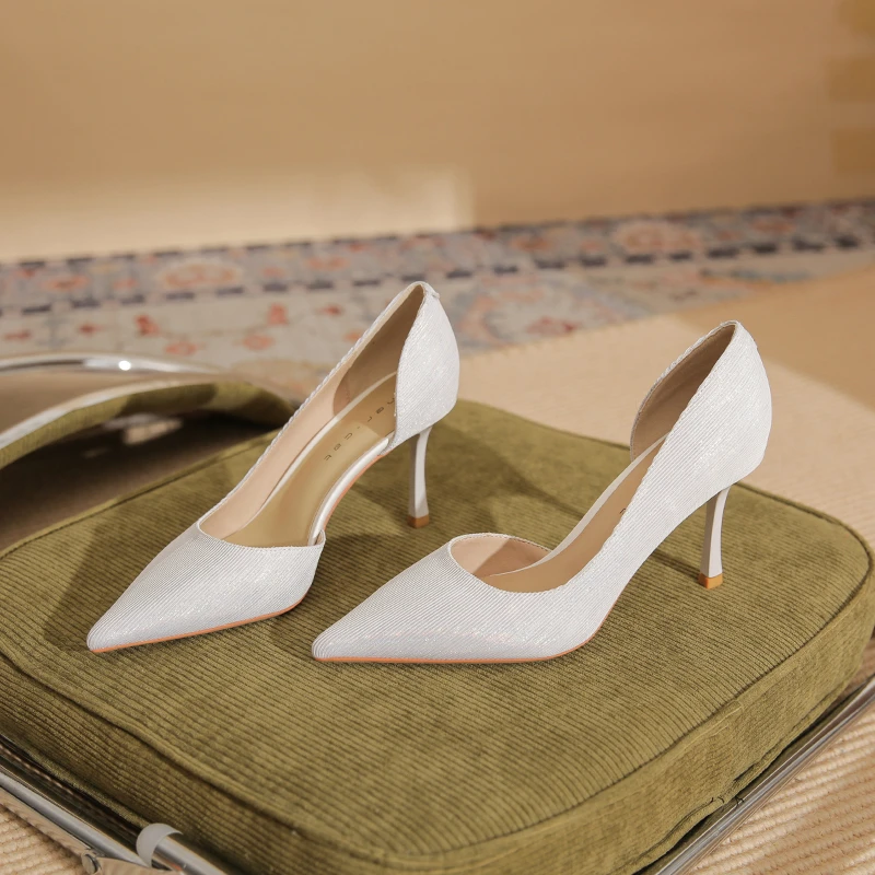 【AINER-CAT】83826 法式高跟鞋女 新款尖头细跟单鞋