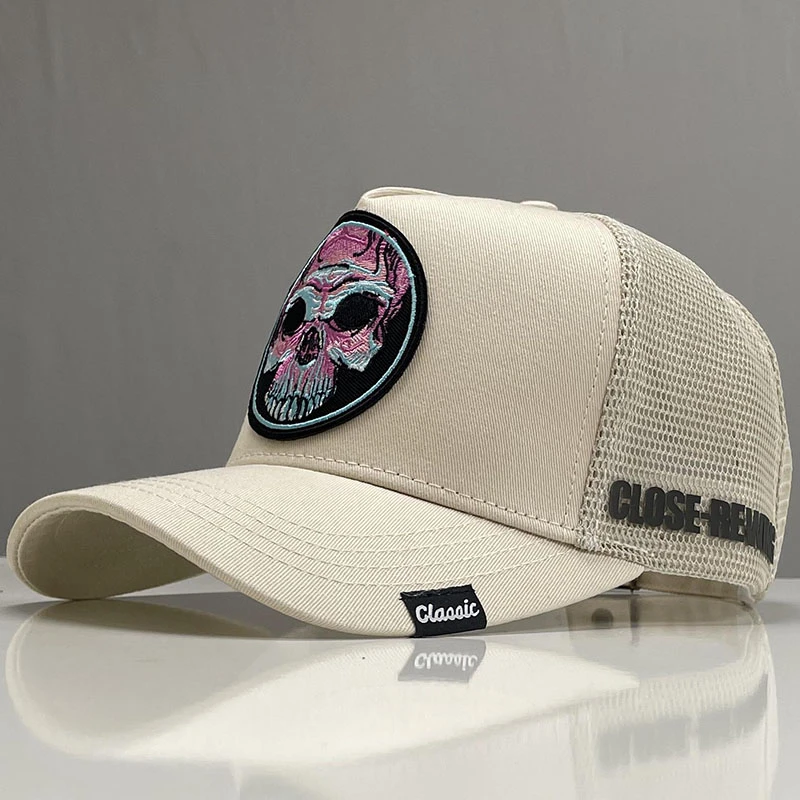 骷网面高顶加宽帽子大头围显脸小大脸棒球帽女士男士百搭防晒遮阳