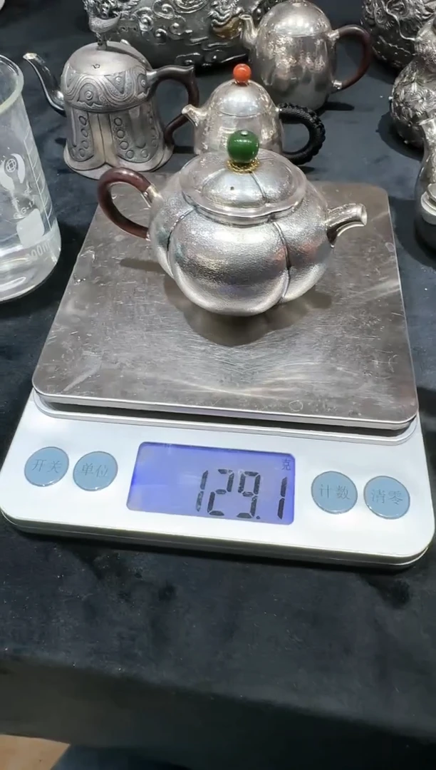 【闪购商品】足银纯手工海棠泡茶壶