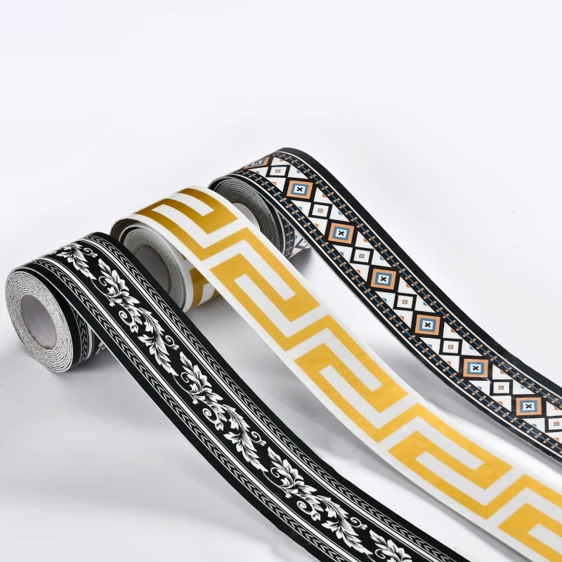 特厚款自粘墙贴客厅阳台踢脚线卫生间浴室防水腰线贴纸窗台防潮贴