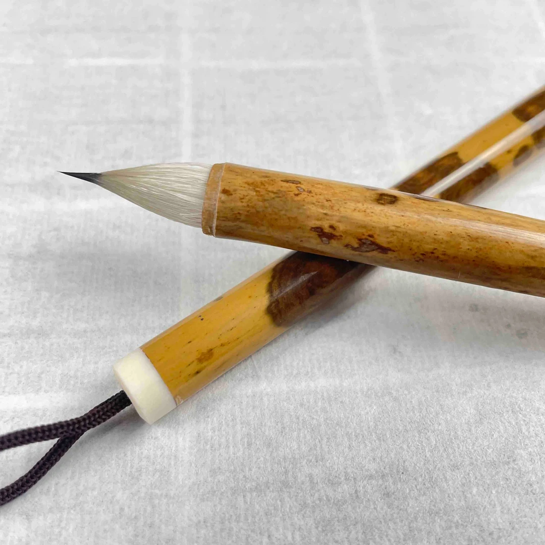 手工兼毫湘妃竹小楷书法练字笔国画抄经勾线瘦金体簪新型花蝇头