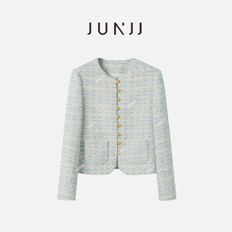 JUNJJ【紫木香调】2024年秋季女时尚士轻奢气质百搭休闲小香风外套