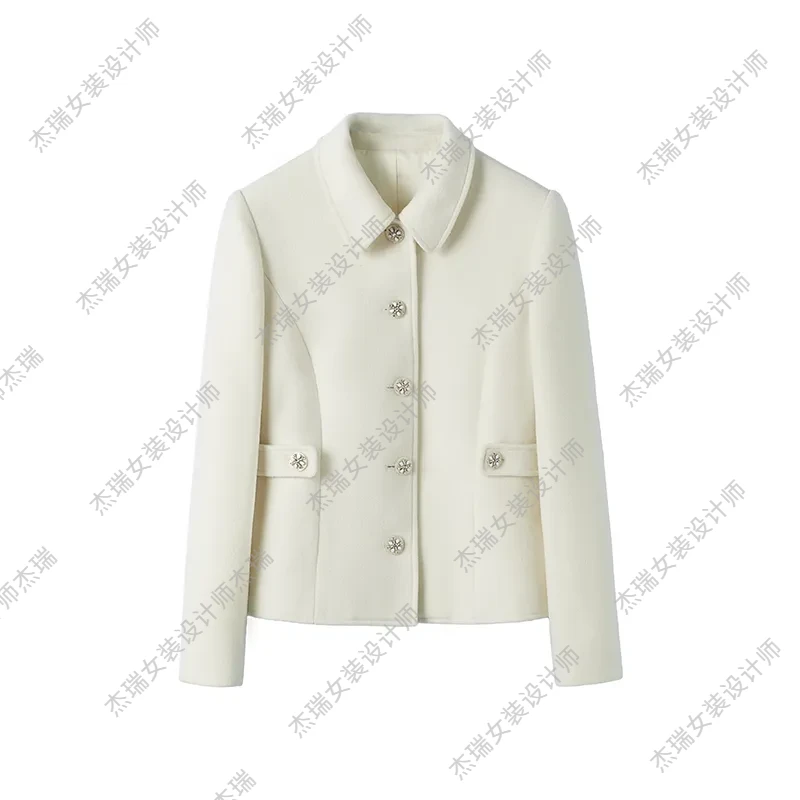 JUNJJ【莫桑zuan石】2024春季新款白色时尚百搭风小香风外套女