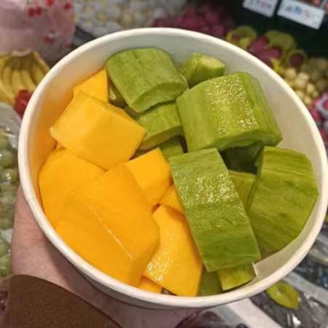 （九洲当日果切）芒果羊角蜜双拼果切 约500g 1份1盒