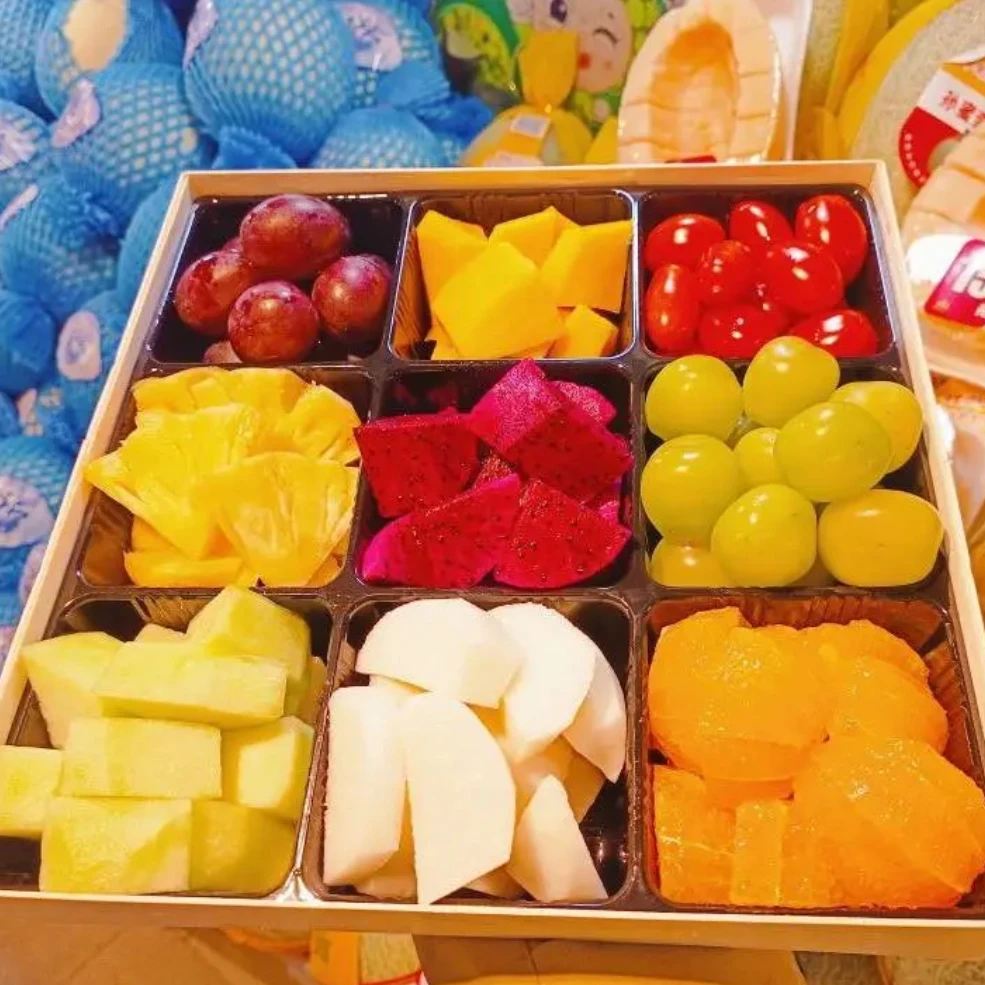 （九洲当日果切）网红木制九宫格D组合果切 1盒3斤