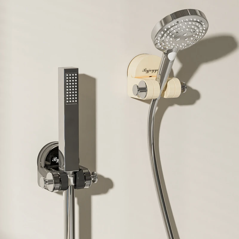 //映调家用吸盘式花洒支架座免打孔壁挂淋浴室喷头固定洗澡可调节