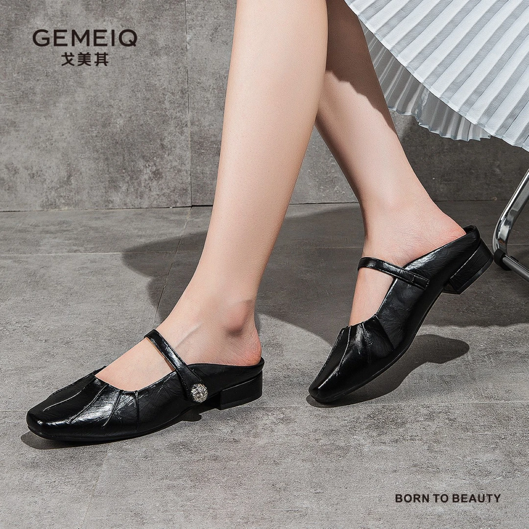 戈美其/GEMEIQ时尚方头穆勒拖鞋191215050