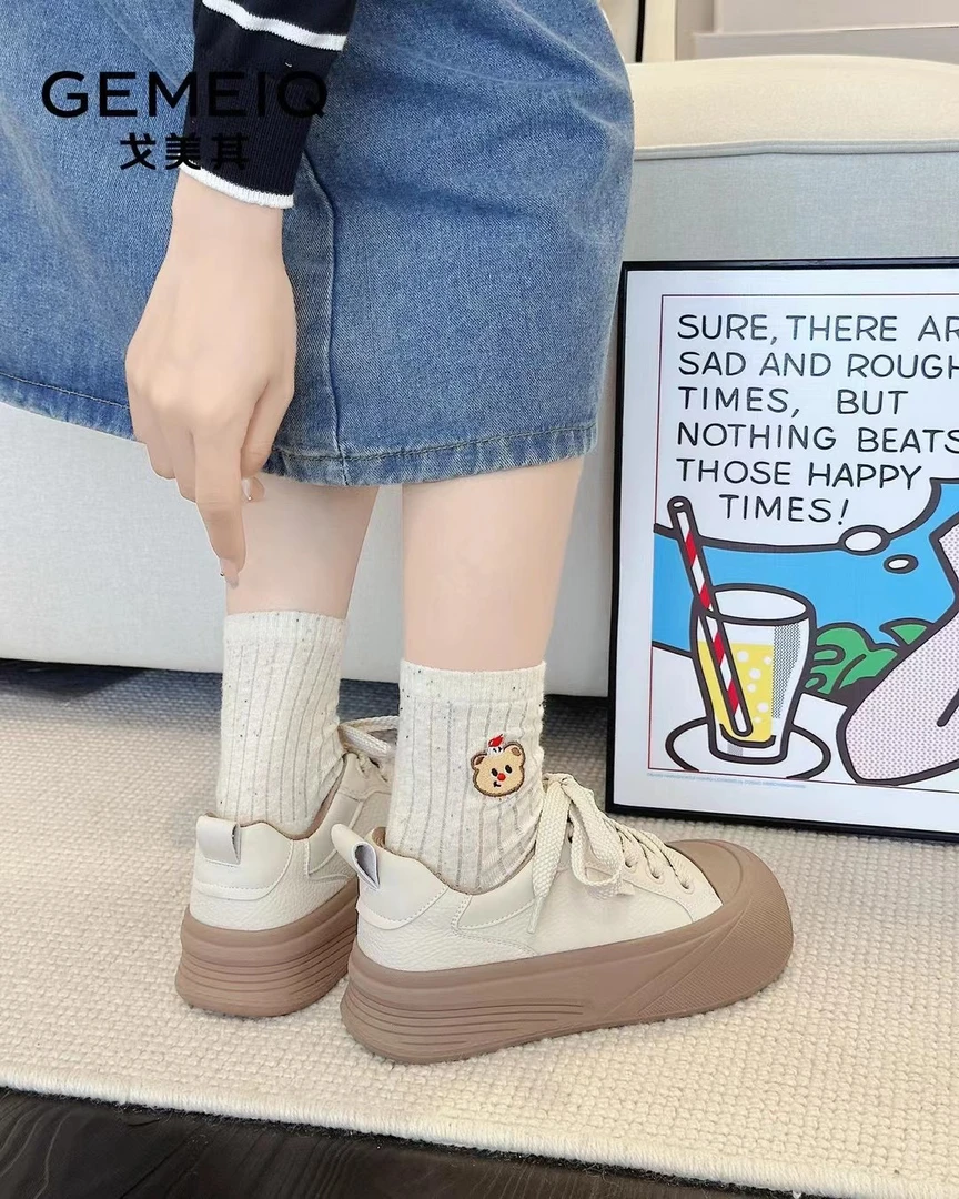 戈美其牛皮娃娃头休闲鞋390553732