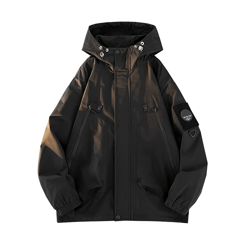 【精选】简约时尚连帽冲锋夹克JS0020
