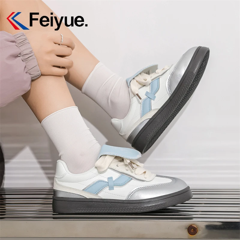 飞跃板鞋女秋冬学院百搭德训鞋子女2024年新款爆款原创小众休闲鞋